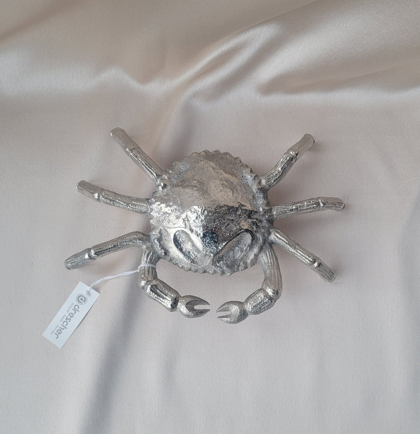 Moderne Deko Krabbe aus chrom