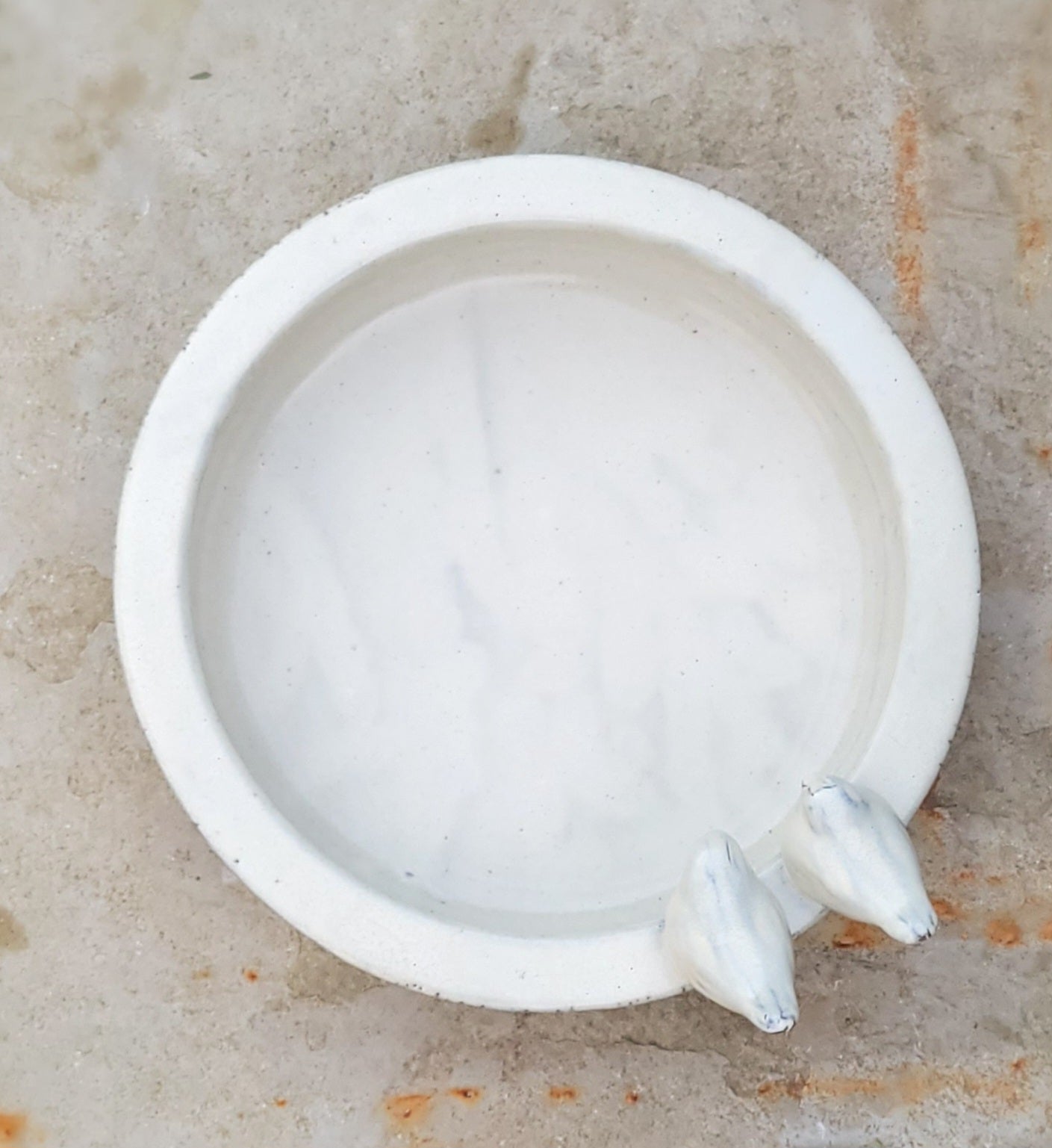 Vogelbad Keramik Creme Esschert Design