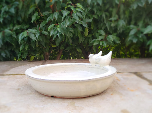 Vogelbad Keramik Creme Esschert Design