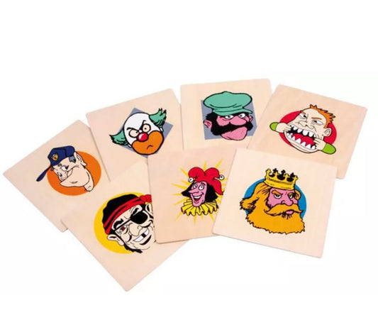 Geburtstagsplatzteller Lustige Köpfe 7er Set