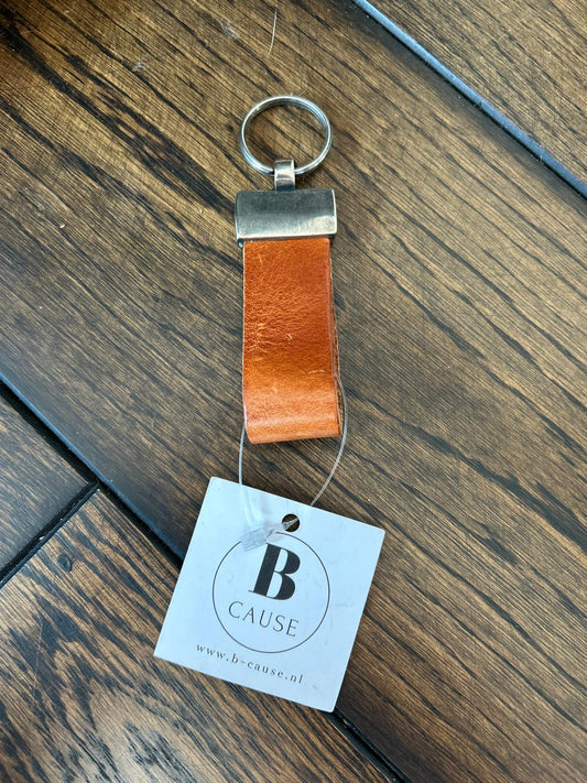 Schlüsselanhänger B-Cause hellbraun