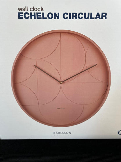 Karlsson Wanduhr Echelon Circular Rose