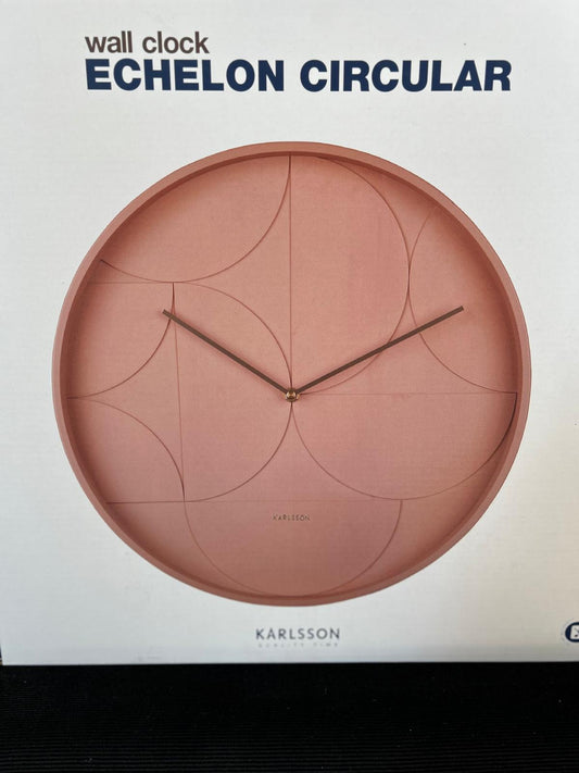 Karlsson Wanduhr Echelon Circular Rose