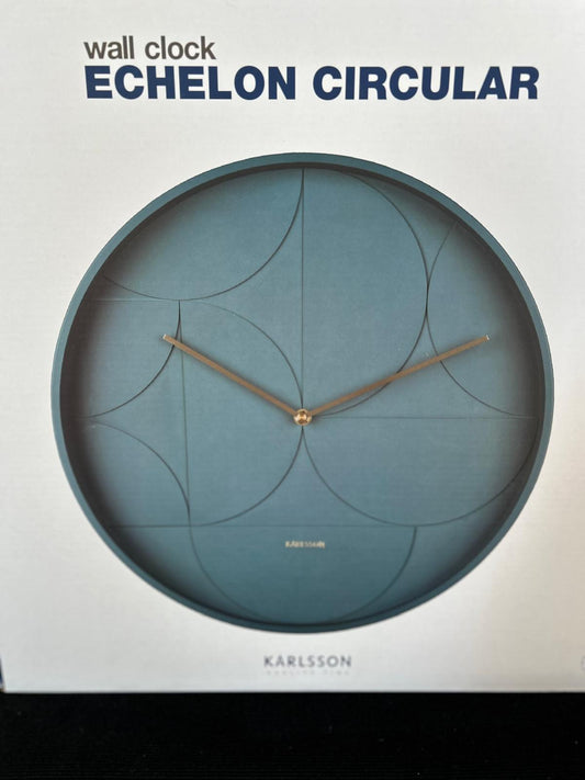 Karlsson Wanduhr Echelon Circular Petrol