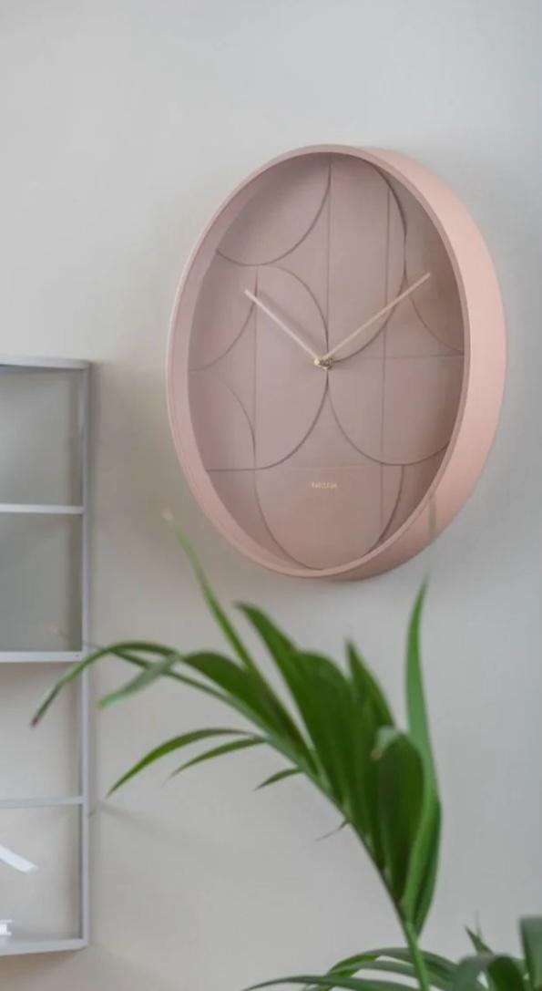 Karlsson Wanduhr Echelon Circular Rose